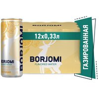 Напиток газированный Borjomi Flavored Water Цитрусовый микс-Имбирь без сахара, ж/б 0.33 л (12 штук)