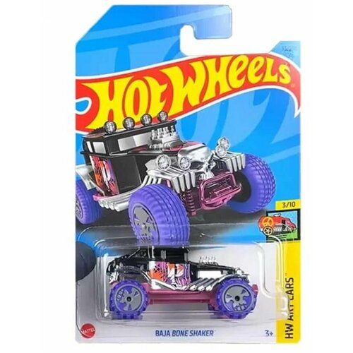 Машинка Hot Wheels коллекционная (оригинал) BAJA BONE SHAKER черно-фиолетовый HKH47 машинка hot wheels коллекционная оригинал bone shaker золотистый