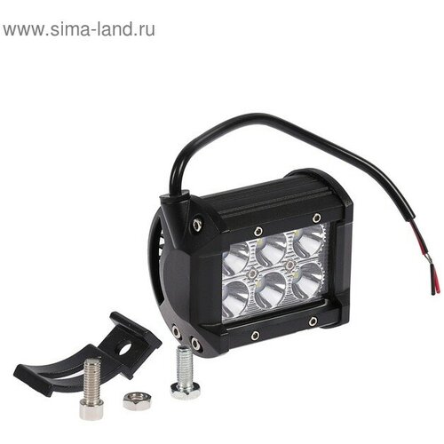 Противотуманная фара 6 LED, IP67, 18 Вт, 6000 К, 12-24 В, направленный свет