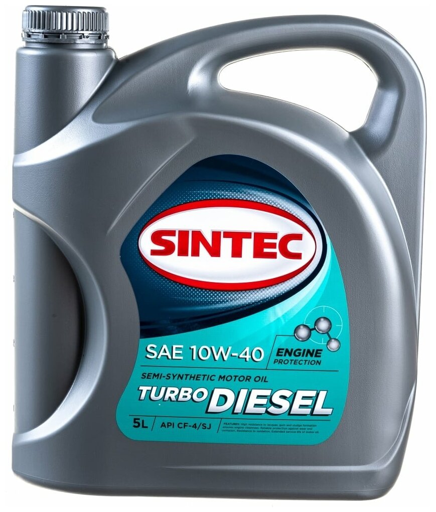 SINTEC Sintec Turbo Diezel Sae 10w-40 Api Cf-4/Cf/Sj (П/С) 5л, 122445