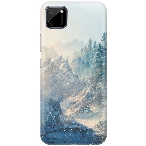 фото Cиликоновый чехол на realme c11 / рилми с11 с принтом "снежные горы и лес" gosso