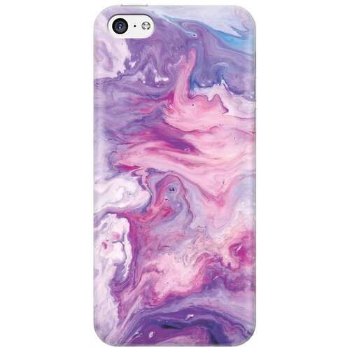 фото Cиликоновый чехол на apple iphone 5c / эпл айфон 5с с принтом "purple marble" gosso