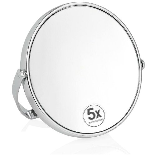 Зеркало косметическое увеличительное настольное X5 ANDREA HOUSE BA19294 хром d150