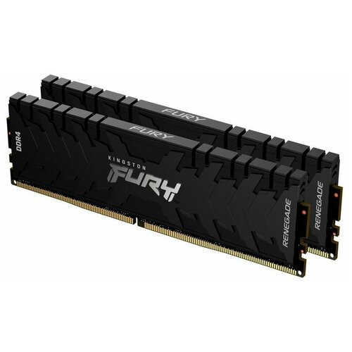 Память DIMM DDR4 16Gb 2x8Gb PC25600 3200MHz CL16 12В Kingston FURY Renegade Black KF432C16RBK216 589500₽
