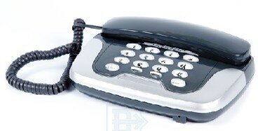 Телефон проводной вектор 804/01 DARK GREY повтор номера, серый
