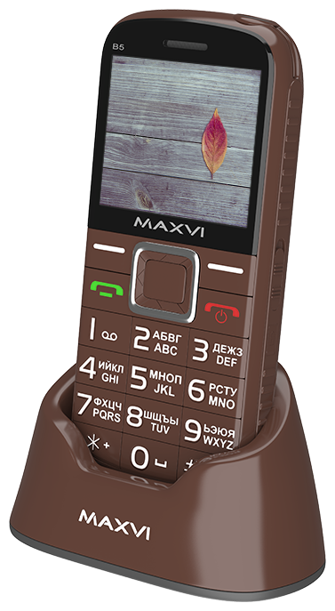 Телефон MAXVI B5, коричневый