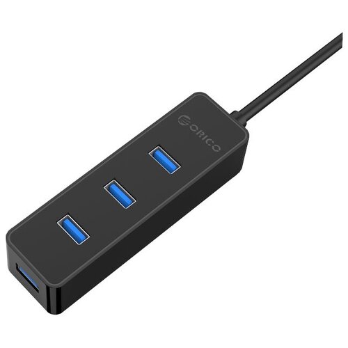 USB-концентратор ORICO W5PH4-U3, разъемов: 4, 30 см, черный разветвитель usb orico w5ph4 u3 black