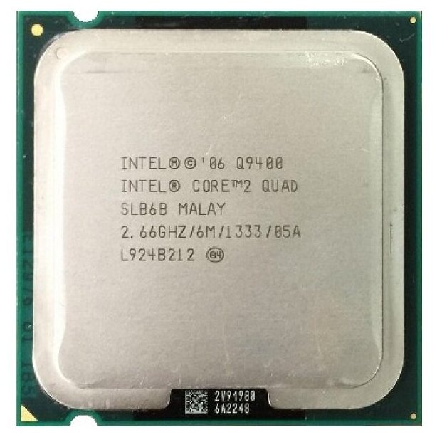 Процессор Intel Core Q9400, 4 ядра, 2,66 ГГц, LGA775