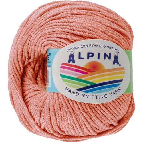 Пряжа Alpina Rene, 100% мерсеризованный хлопок, 10*50 г, 105 м+-5 м, №097, розово-красный