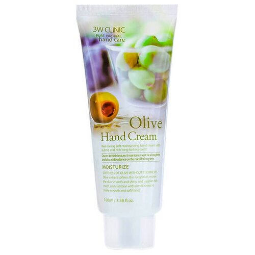 3W Clinic Крем для рук Olive, 100 мл крем для рук 3w clinic moisturizing olive hand cream 100 мл