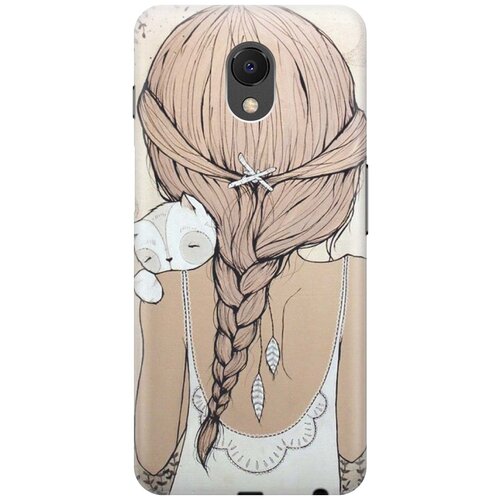 фото Re:pa накладка transparent для meizu m6s с принтом "девочка в обнимку с котом"