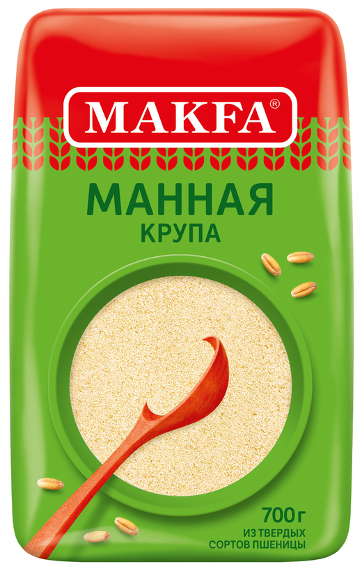 Упаковка 6 штук Манная крупа Макфа 700г