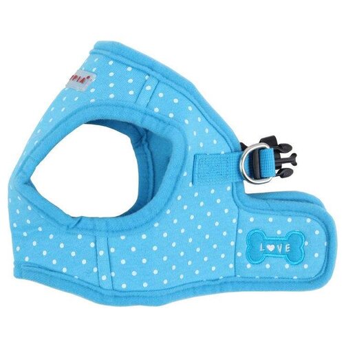 Шлейка Puppia Dotty harness B, обхват шеи 29 см, голубой, L