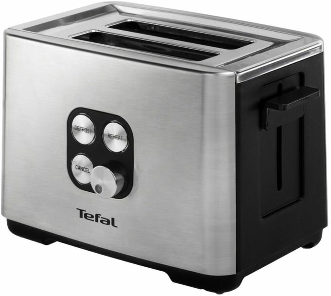 Тостер Tefal TT420D30, 900 Вт, 7 режимов прожарки, 2 тоста, разморозка, cеребристый