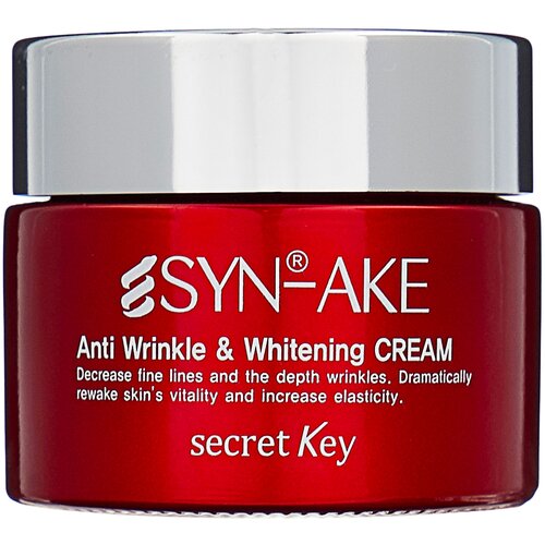 Купить Secret Key Syn-Ake Anti Wrinkle & Whitening Cream крем с пептидом змеиного яда для лица, 50 г