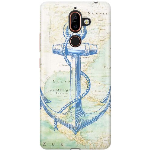 фото Re:pa накладка transparent для nokia 7 plus с принтом "якорь на карте"