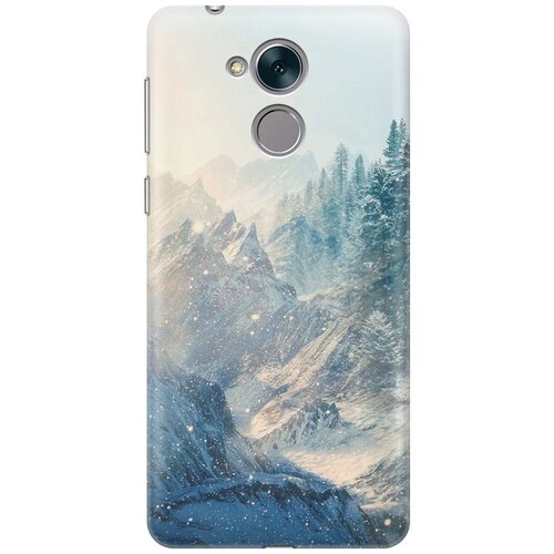 фото Cиликоновый чехол на honor 6с / хонор 6с с принтом "снежные горы и лес" gosso