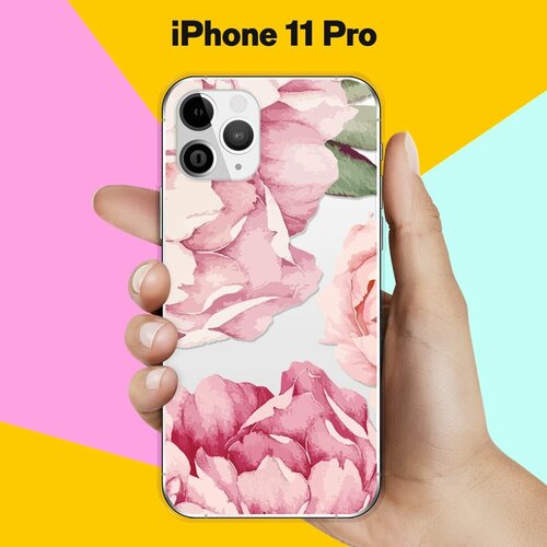 Силиконовый чехол Пионы на Apple iPhone 11 Pro силиконовый чехол на apple iphone 11 pro эпл айфон 11 про с рисунком закат на море