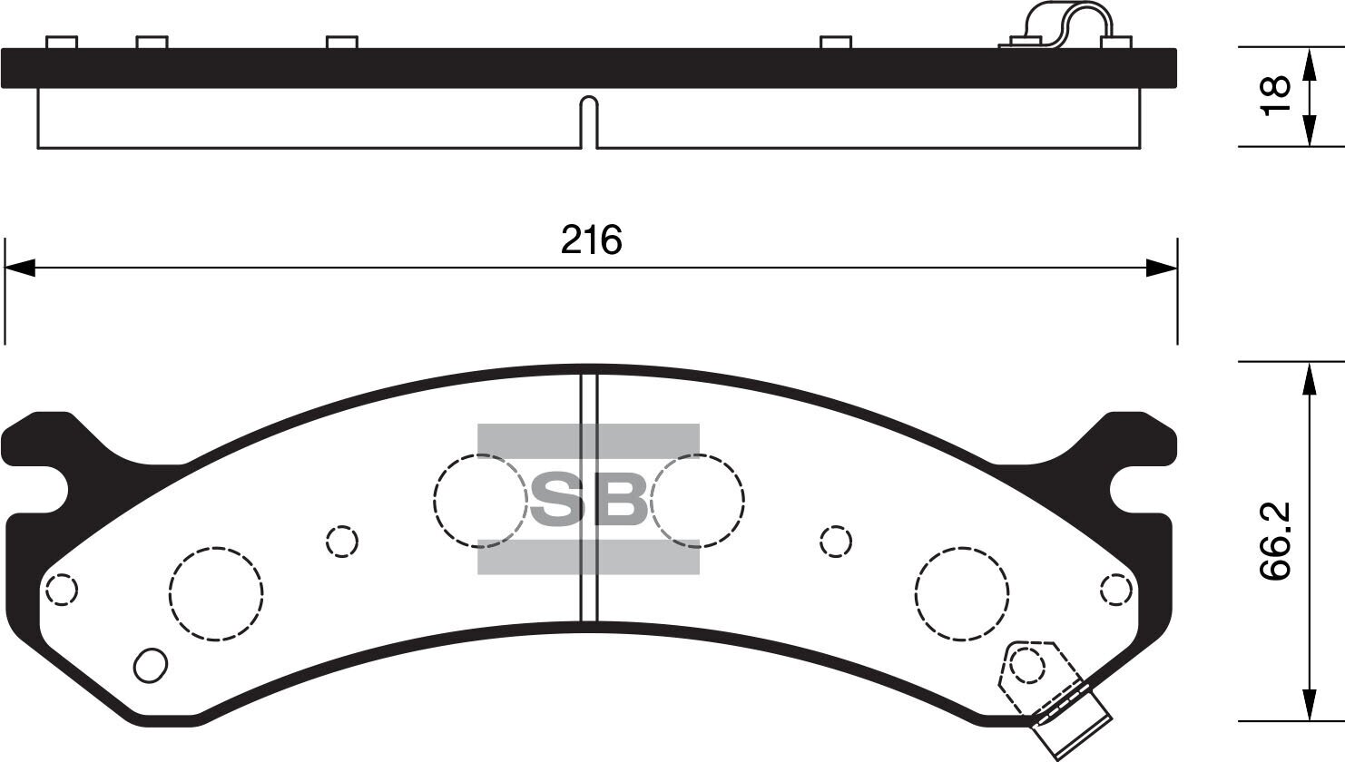 Колодки тормозные передние SP1309 для Cadillac DTS Chevrolet Silverado Hummer H2 46-60 2002>