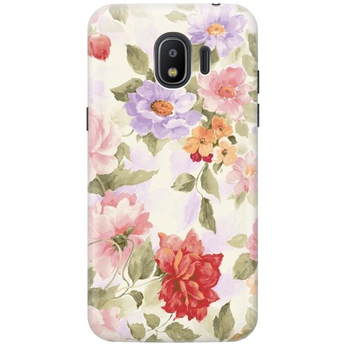 фото Cиликоновый чехол на samsung galaxy j2 (2018) / самсунг джей 2 2018 с принтом "нежные цветы" gosso