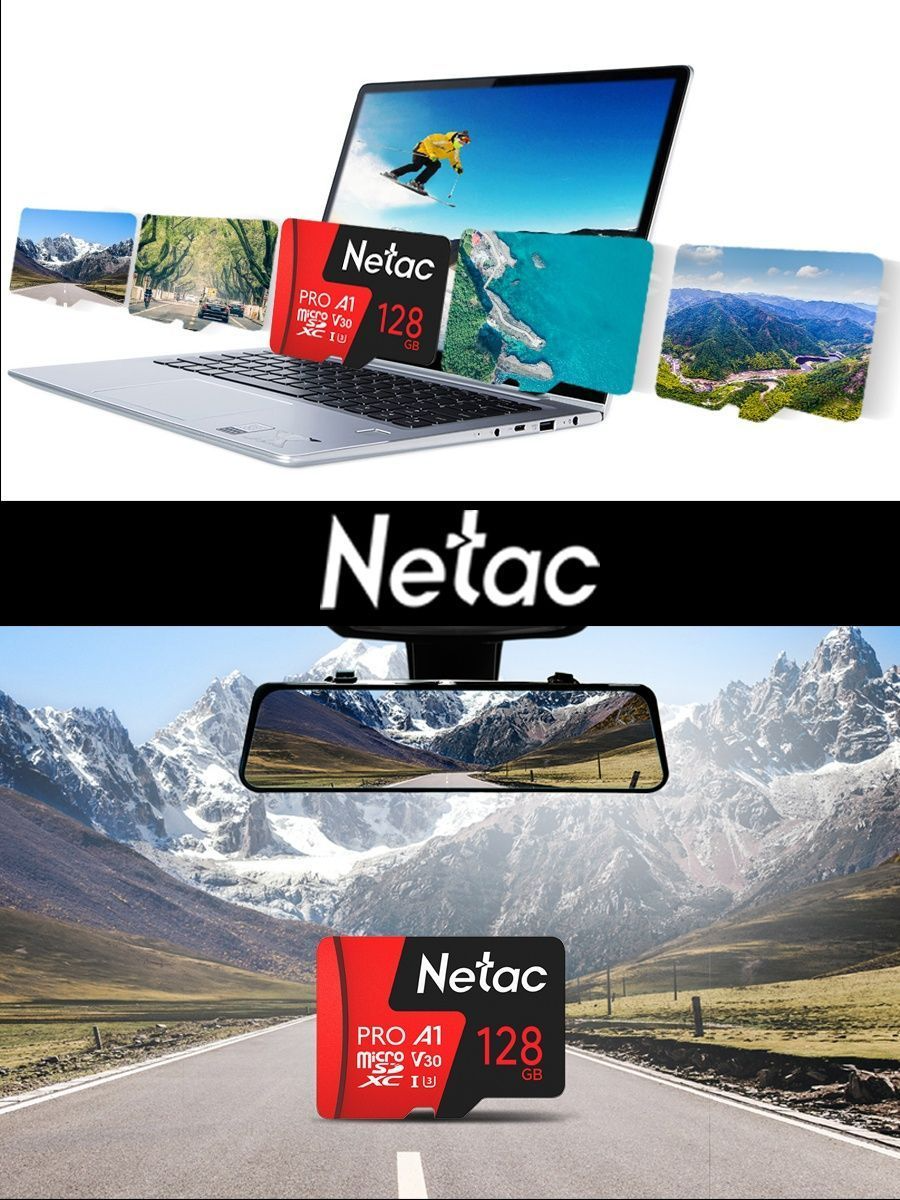 Карта памяти Netac P500 Extreme Pro MicroSDXC 128GB Сlass 10 UHS-I 100MB/s (NT02P500PRO-128G-S)