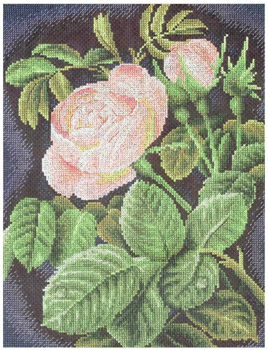 Набор для вышивания крестом Panna Кремовая роза, 21,5*28,5см