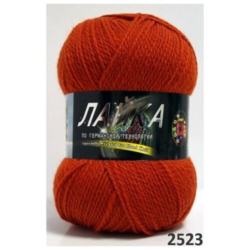 Пряжа Лайка (Color City) 2523 терракотовый / упаковка 1 шт пряжа color city yak wool як вул 2242 малиновый 60% пух яка 20% мериносовая шерсть 20% акрил 100г 430м 1 шт