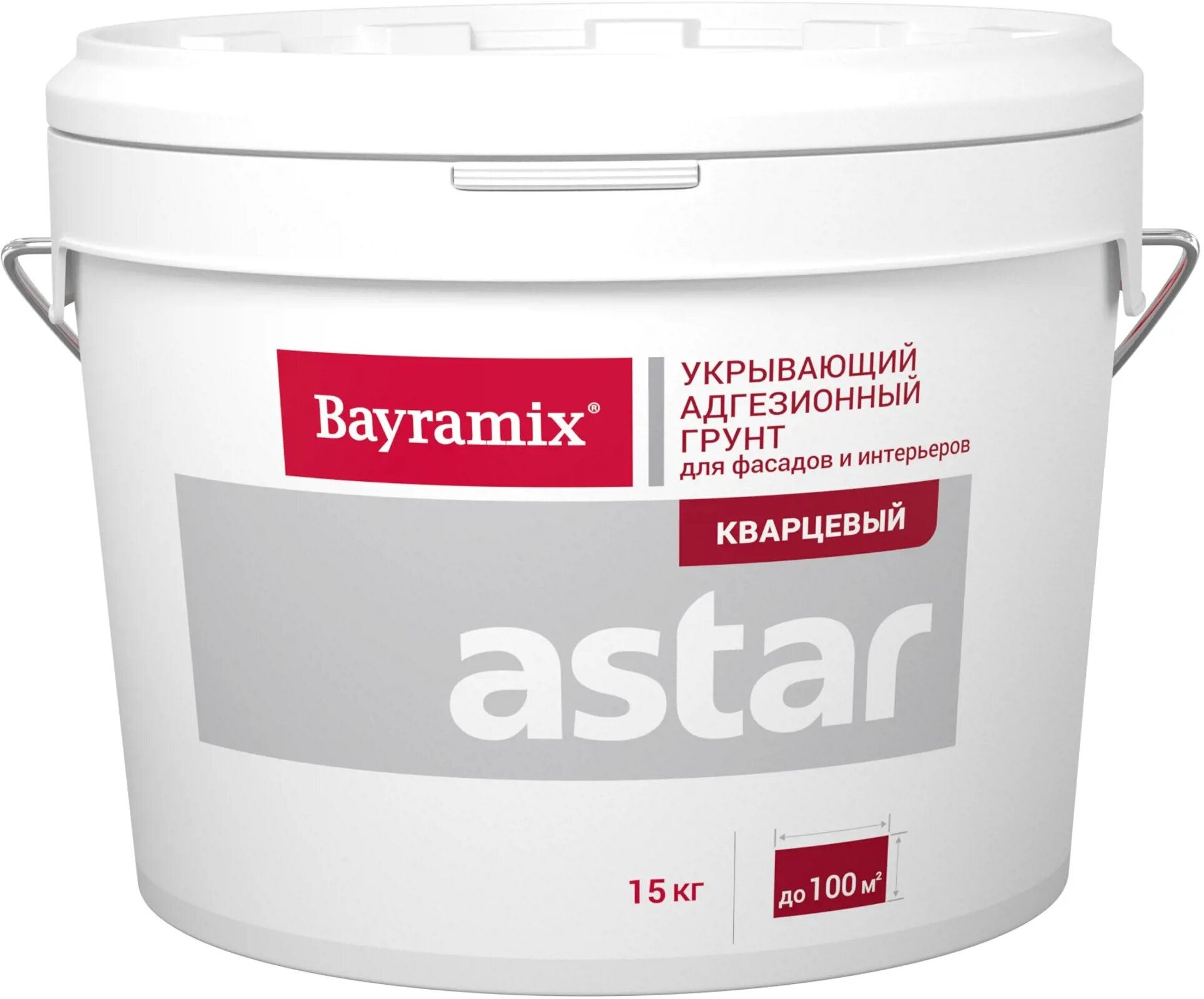 BAYRAMIX ASTAR кварцевый грунт для внутренних и наружных работ, белый (15кг)