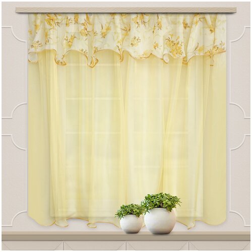 фото Комплект штор для кухни нежность золото witerra