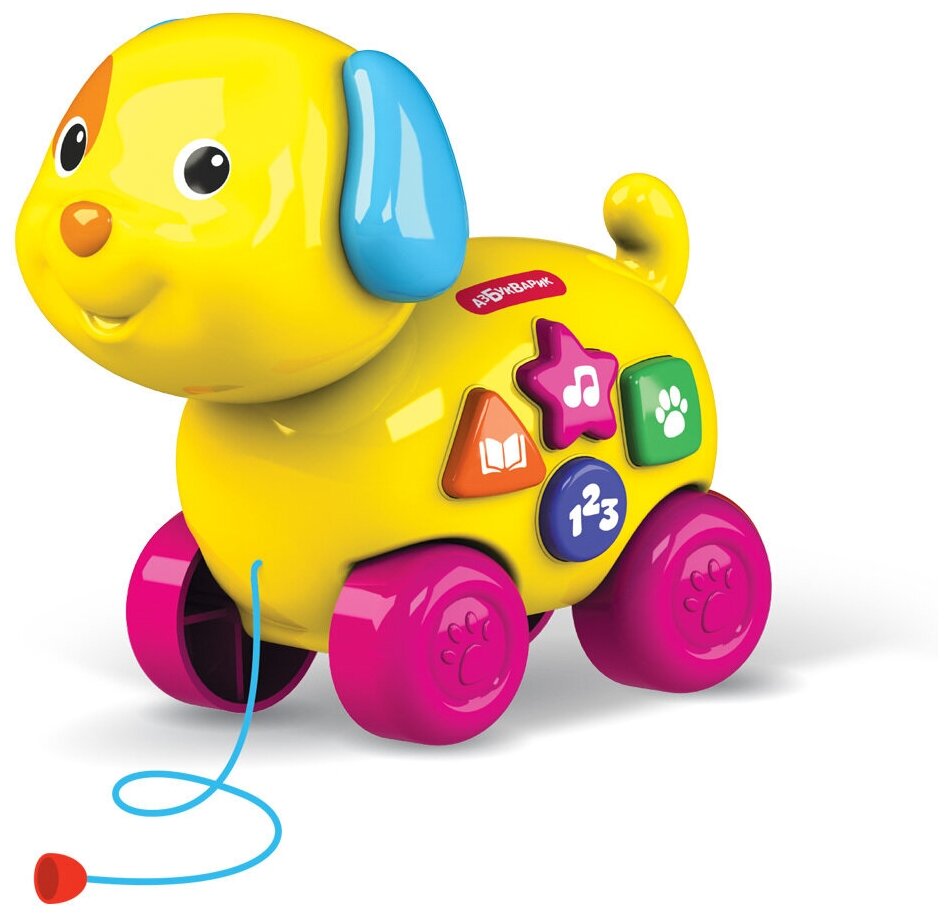 Интерактивная развивающая игрушка Азбукварик Веселая каталочка Собачка