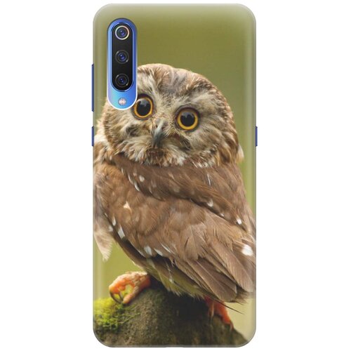 фото Ультратонкий силиконовый чехол-накладка для xiaomi mi 9 с принтом "сова на дереве" gosso