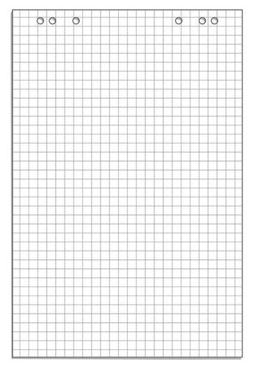 Блок бумаги для флипчарта Attache (675x980мм, 80г/м2, белый, клетка, 10 листов) 1 уп.