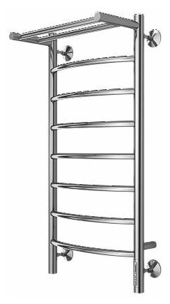Полотенцесушитель электрический Terminus Классик с/п П8 400х850 мм (quick touch) хром из нержавеющей стали