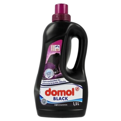 фото Жидкость для стирки domol black для темного белья, 1.5 л, бутылка