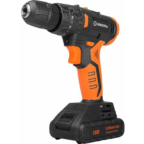 Аккумуляторная дрель-шуруповерт Вихрь ДА-18Л-2КУБ 721423 1244400₽