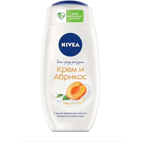 Гель для душа Nivea, для всей семьи, Молоко и абрикос, 250 мл