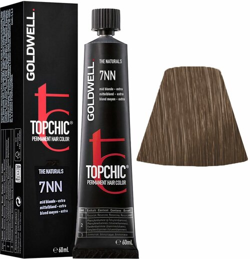 Goldwell Topchic стойкая крем-краска для волос, 7NN русый экстра