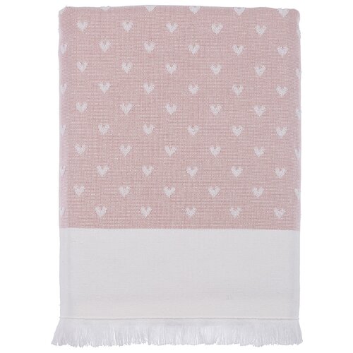 фото Tivolyo home hearts банное полотенце жаккард розовый