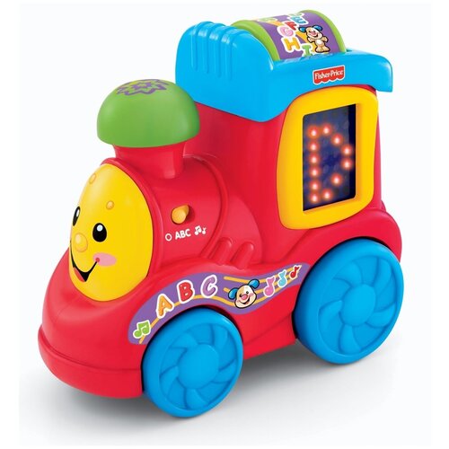 Развивающая игрушка Fisher-Price Смейся и учись. Поезд Алфавит, красный/синий