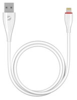 Кабель Deppa Ceramic USB - Lightning (72291), 1 шт., белый, 1 м