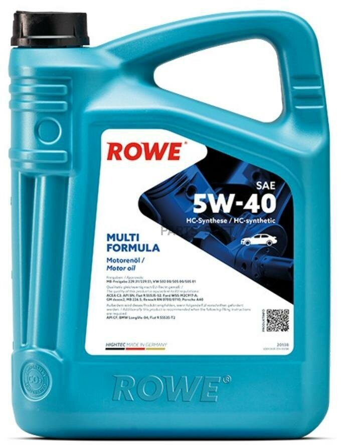 Масло моторное ROWE Hightec Multi Formula 5W-40 5л. ROWE / арт. 20138005099 - (1 шт)