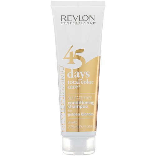 Revlon Professional Revlonissimo 45 Days Total Color Care 2 in 1 for Golden Blondes, 275 мл revlon professional revlonissimo 45 days total color care 2 in 1 for brave reds 275 мл