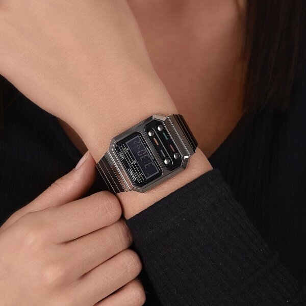 Наручные часы CASIO Часы Casio Vintage A100WEGG-1AEF, черный - фотография № 5