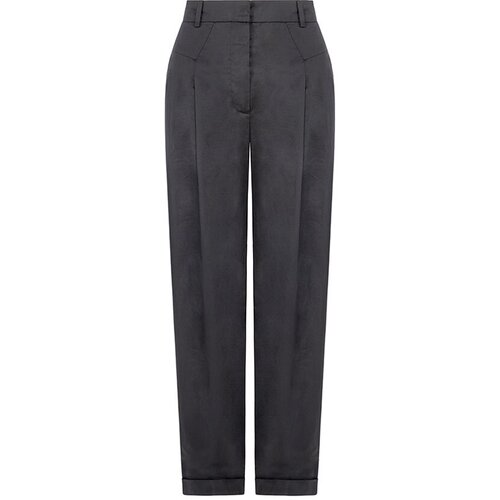 фото Брюки max mara, прямой силуэт, повседневный стиль, размер 44, черный