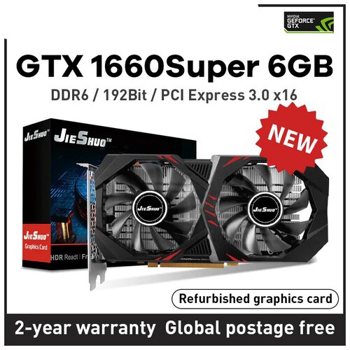 Видеокарта JIESHUO Nvidia gtx 1660 super 6 ГБ gddr6 игровая Видеокарта 1480000₽
