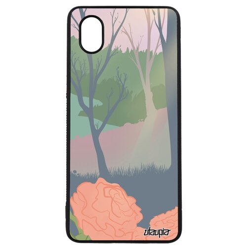 фото Чехол для смартфона samsung galaxy a01, "лесные розы" озеро природа utaupia