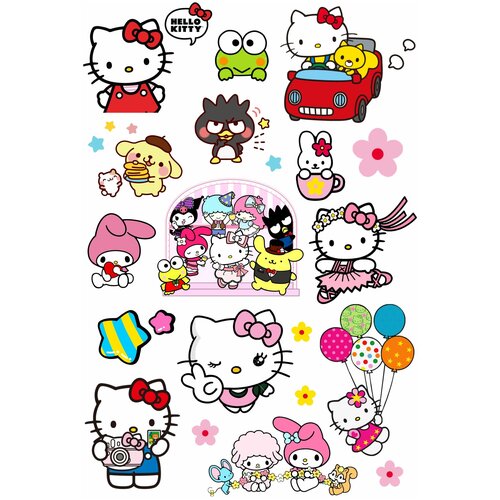 Hello Kitty наклейки стикеры Хеллоу китти