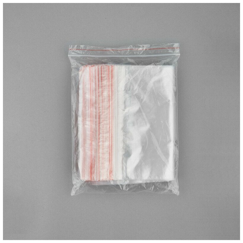 Пакет с замком (Zip Lock) 20 х 25 см, 35 мкм, 100 шт/уп - фотография № 4