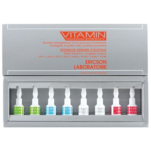 Ericson Laboratoire Vitamin Energy Intensive Serums Cocktail Набор сывороток для лица Энергия Витаминов, 1.5 мл, 8 шт.