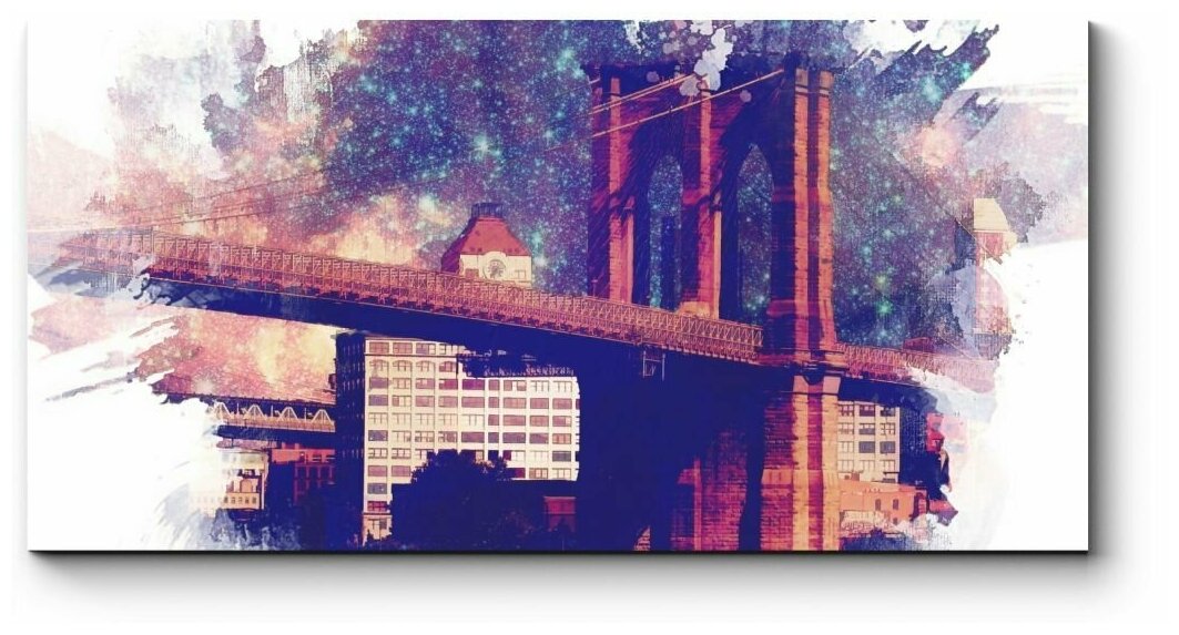 Модульная картина Бруклинский мост, Нью-Йорк 60x30